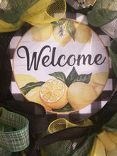 Load image into Gallery viewer, &quot;Welcome&quot; Lemon Wreath
