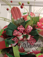 Load image into Gallery viewer, Welcome Watermelon Wreath
