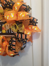 Load image into Gallery viewer, Large Halloween Candy corn Wreath
