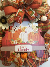 Load image into Gallery viewer, &quot;Give Thanks&quot; Red Truck Wreath

