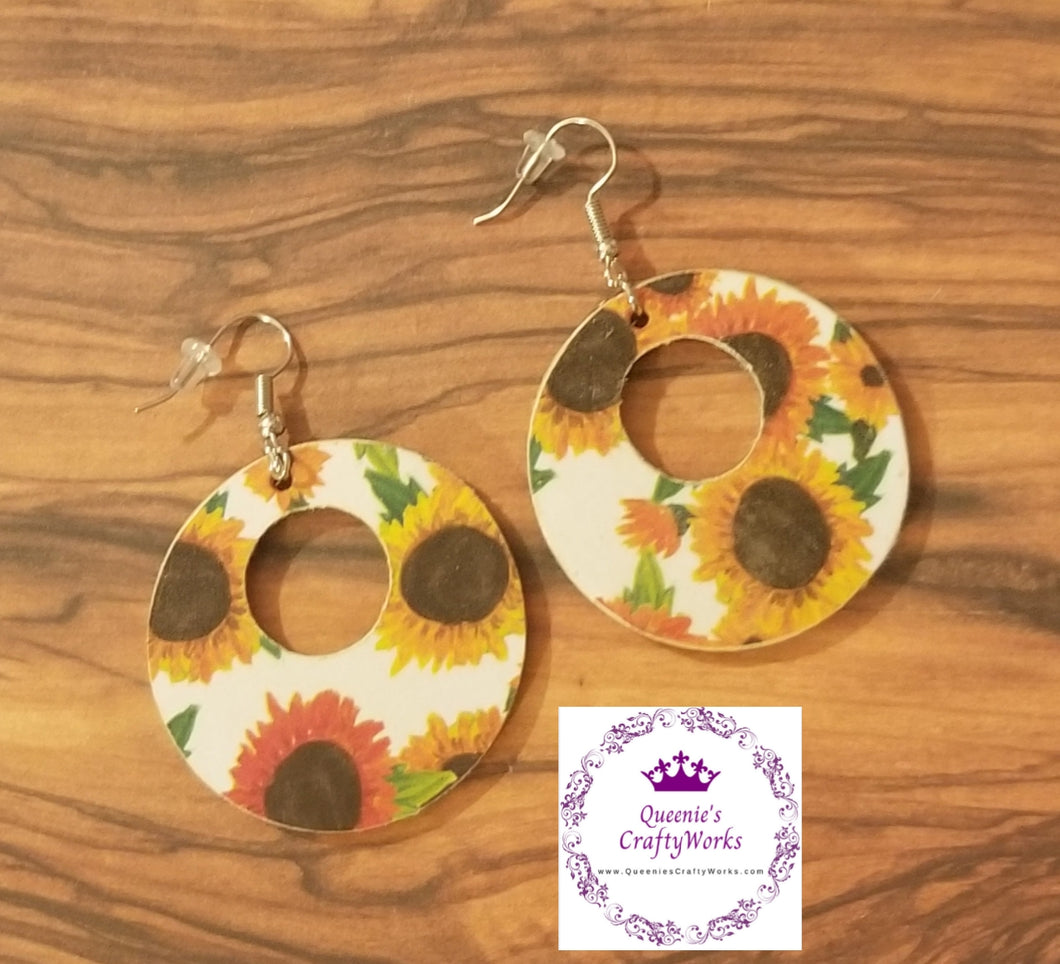 Handcrafted Open Circle Wood Earrings