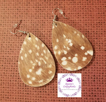 Load image into Gallery viewer, Handcrafted Water Drop Wood Earrings

