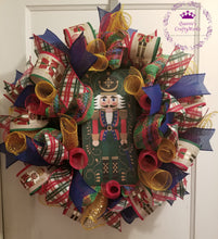Load image into Gallery viewer, Green Nutcracker Wreath
