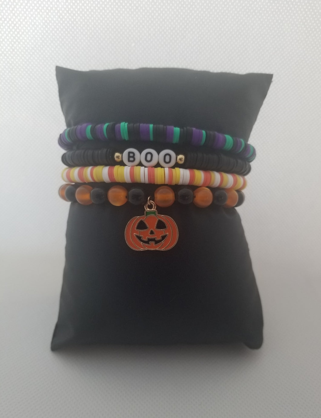 Handcrafted 4 piece Women's Halloween Stretch Bracelets