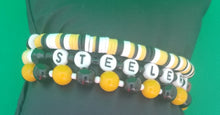 Load image into Gallery viewer, Handcrafted 3 Piece Women&#39;s Steelers Stretch Bracelets
