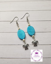 Load image into Gallery viewer, Handcrafted Sea Turtle Drop Earrings
