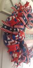 Load image into Gallery viewer, Patriotic Mesh Wreath

