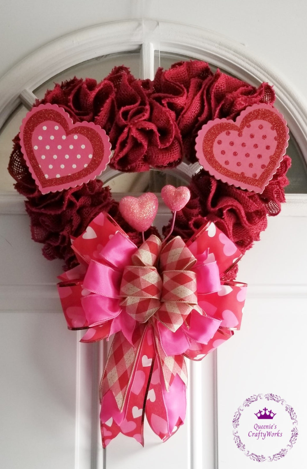 Red Burlap Valentine's Day Wreath