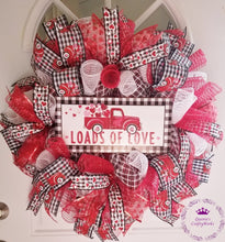 Load image into Gallery viewer, Large Love Valentine Truck Wreath
