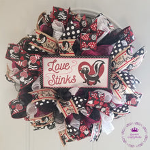 Load image into Gallery viewer, &quot;Love Stinks&quot; Skunk Wreath

